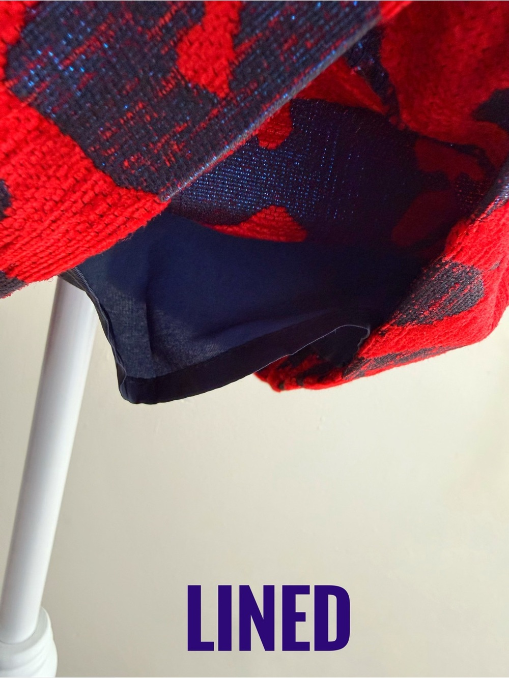 THE ANDAMANE BERTHA RED METALLIC BLUE LEOPARD PRINT MINI SKIRT - Picture 5 of 15
